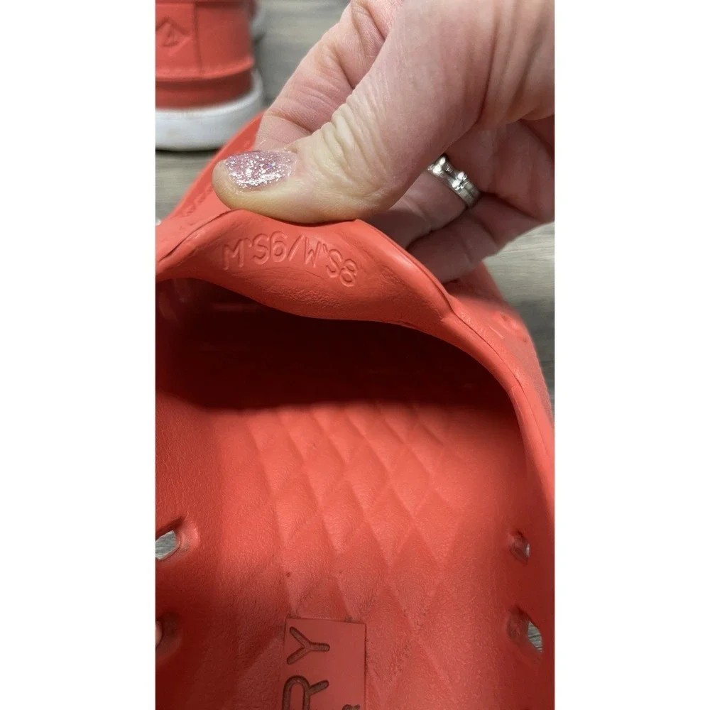Sperry‎ Authentic Original Float Boat Shoes Coral Red Rubber Mens 6 Womens 8